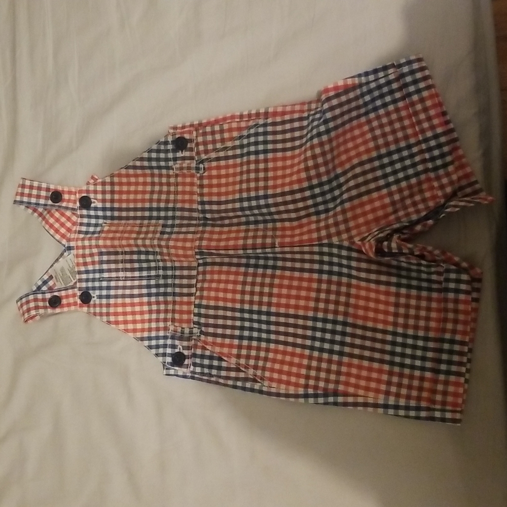 Jacadi boys romper gingham size 23M